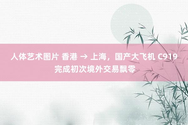 人体艺术图片 香港 → 上海，国产大飞机 C919 完成初次境外交易飘零