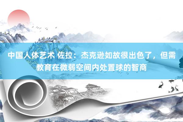 中国人体艺术 佐拉：杰克逊如故很出色了，但需教育在微弱空间内处置球的智商